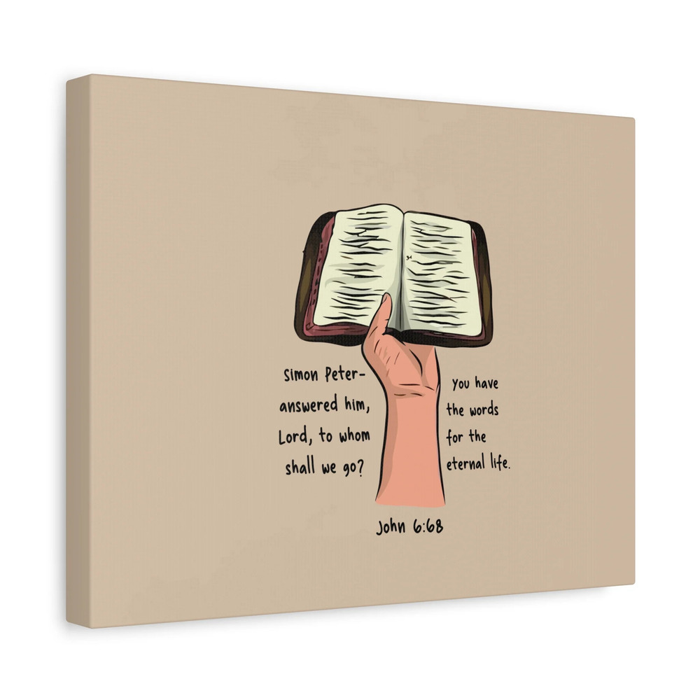 Scripture Walls Lord To Whom Shall We Go John 6:68 Bible Verse Canvas Christian